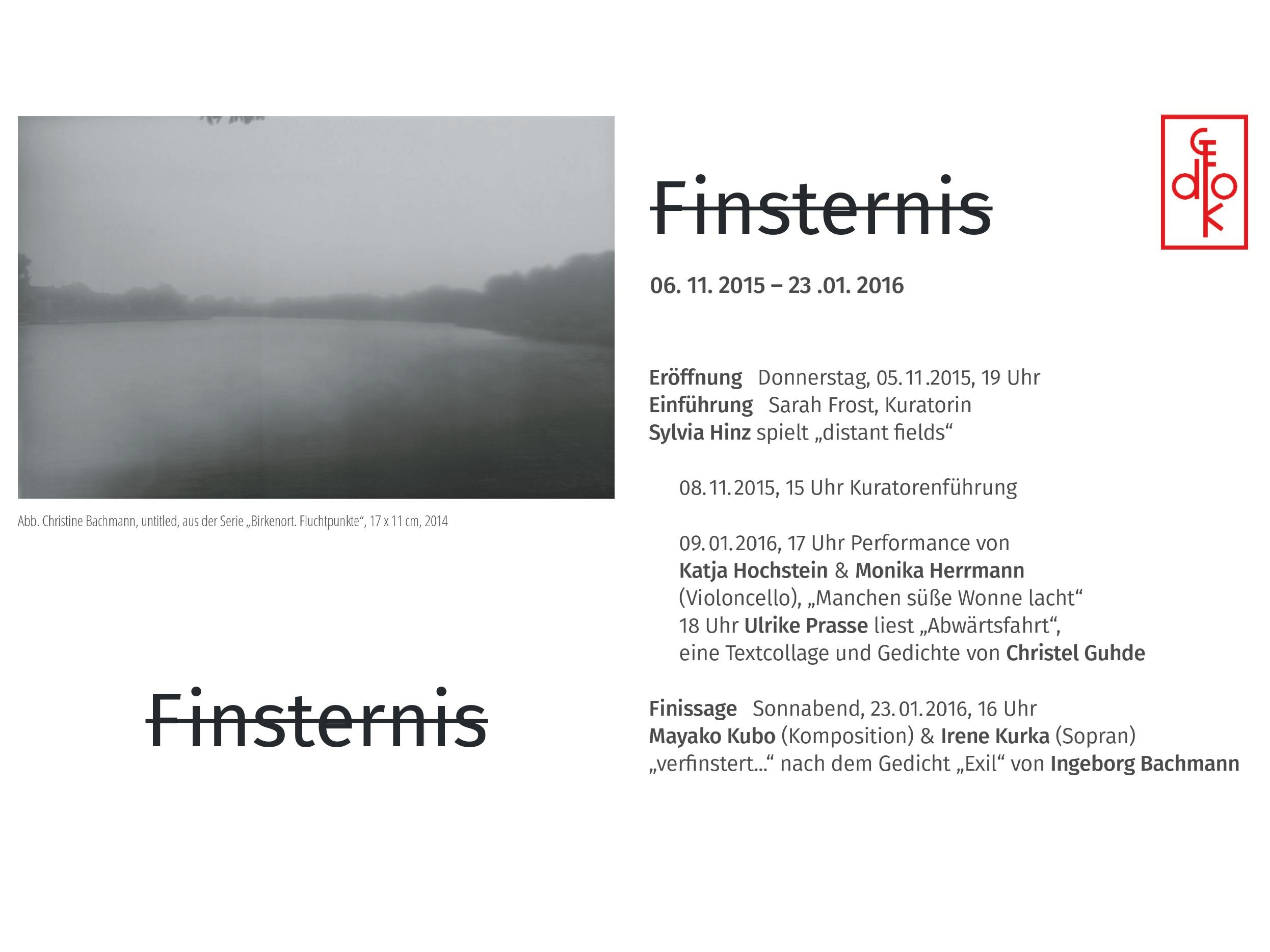 Finsternis – GEDOK Galerie Berlin