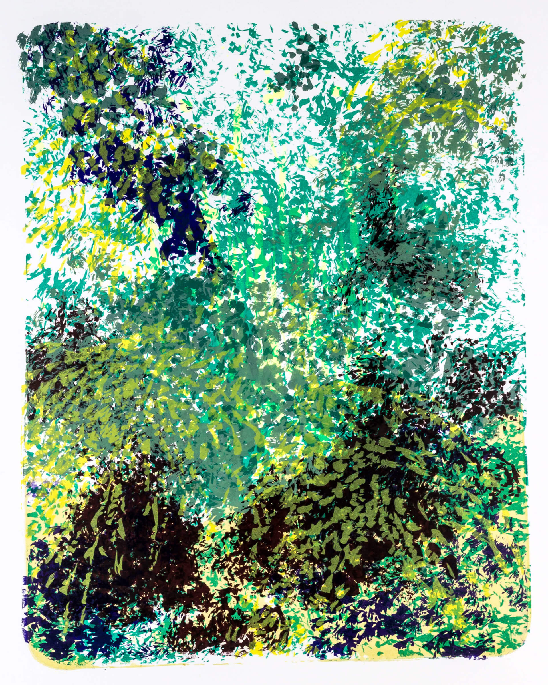 Katharina Albers, Wald X-XI, 2015, Farblithographie, Unikat, 50×40 cm