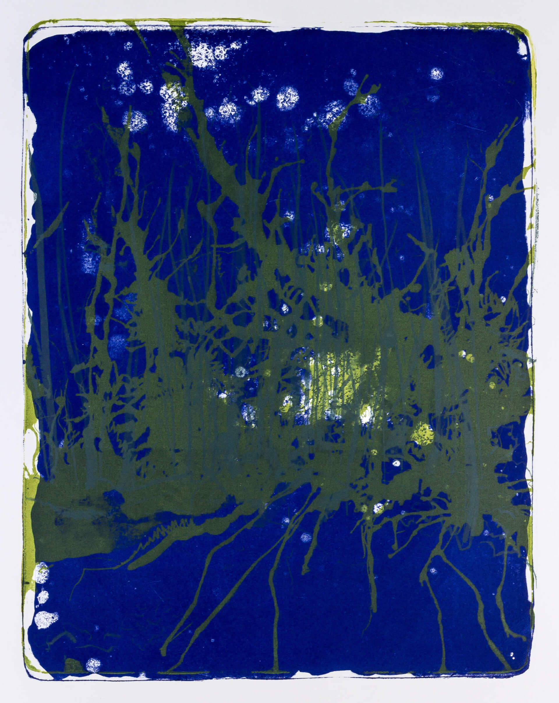 Katharina Albers, Wald X-XXIV, 2015, Farblithographie, Unikat, 50×40 cm