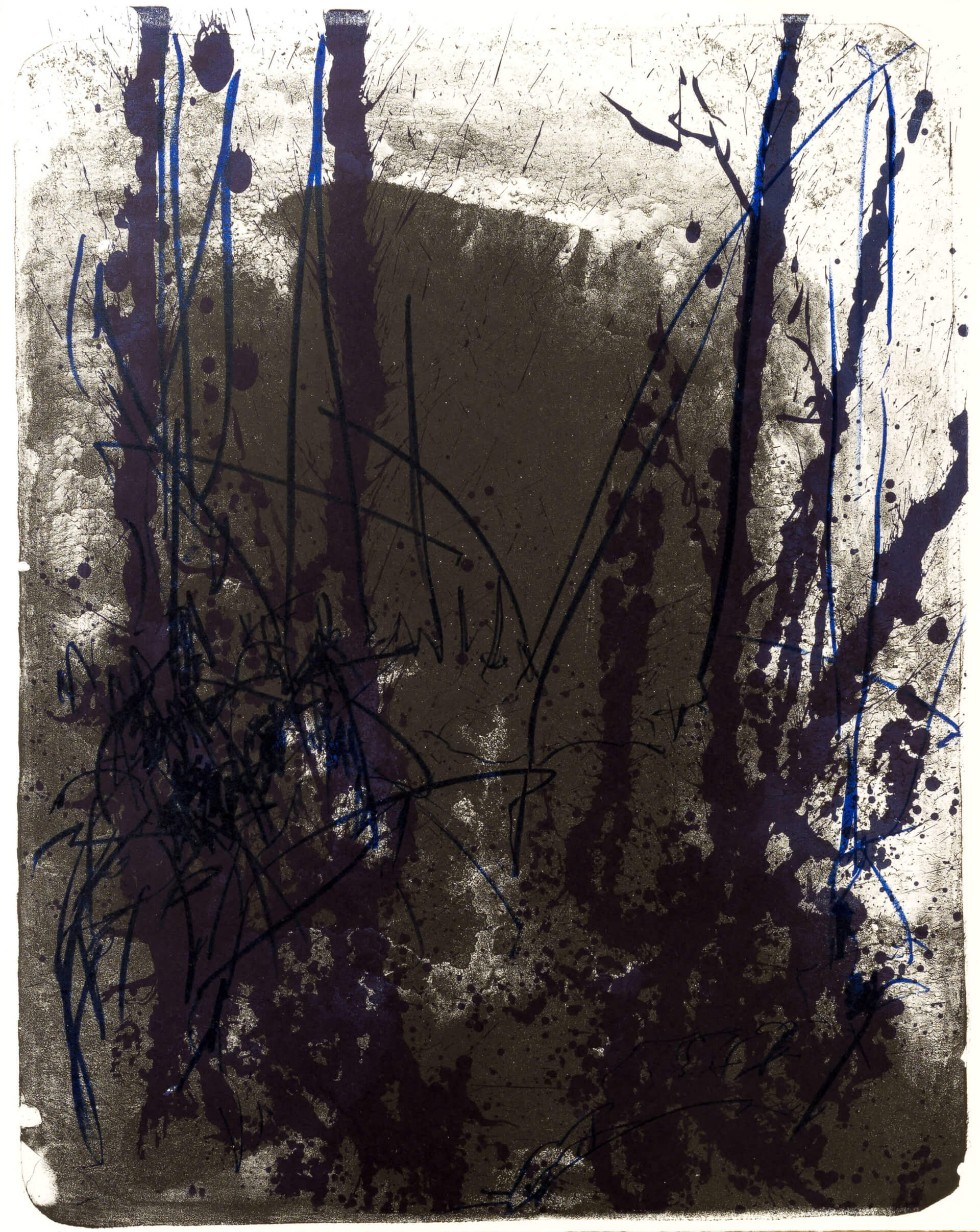 Katharina Albers, Wald X(N)-XI, 2015, Farblithographie, Unikat, 50x40 cm
