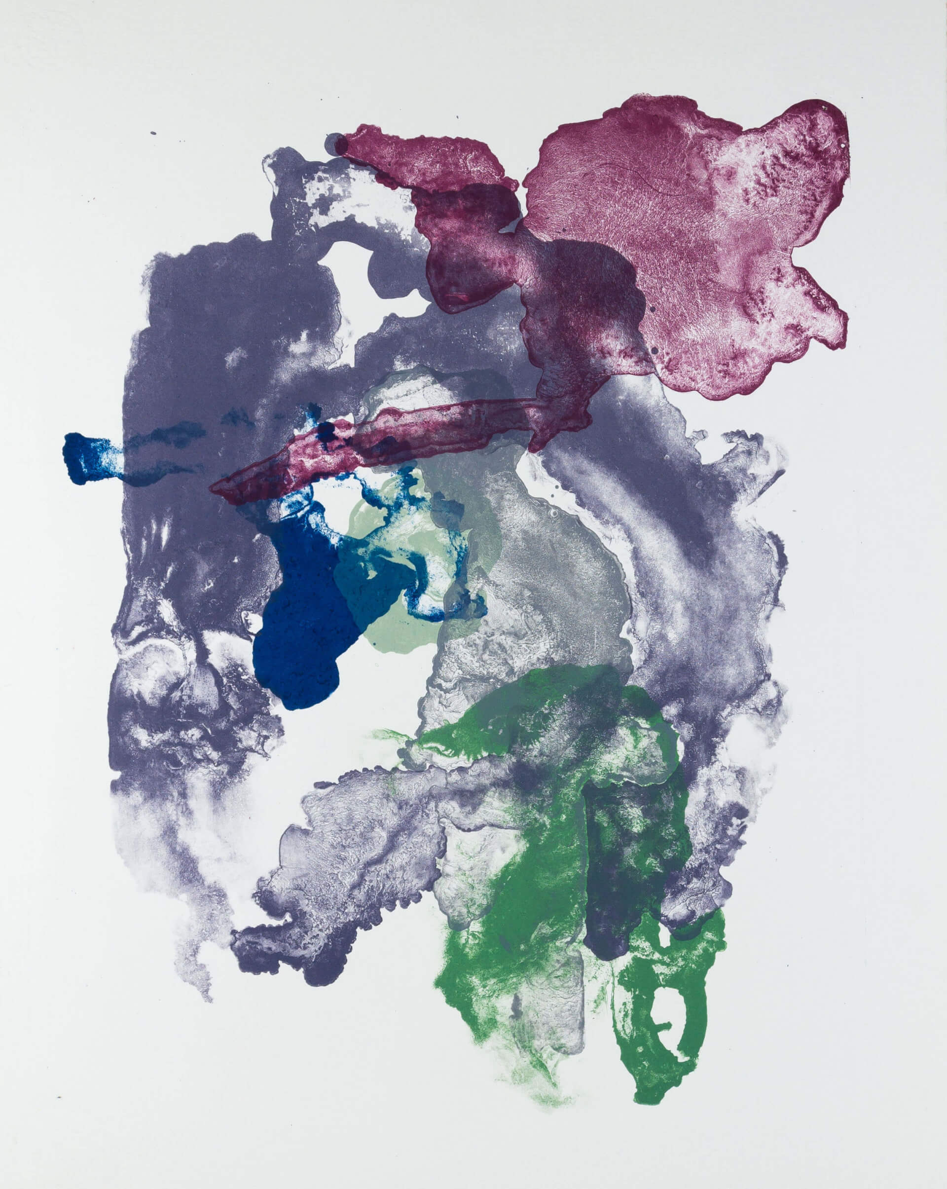 Katharina Albers, organism (growing)(F), 2017, Farblithographie, Unikat, 56x45 cm