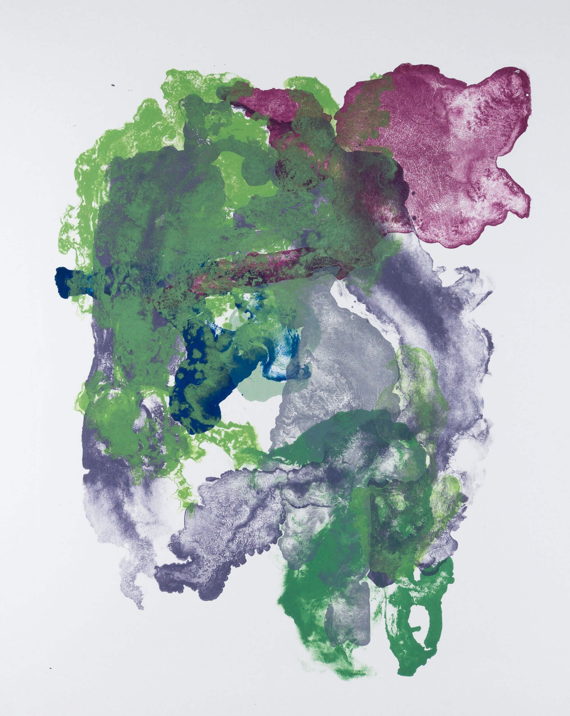 Katharina Albers, organism (growing)(G), 2017, Farblithographie, Unikat, 56x45 cm